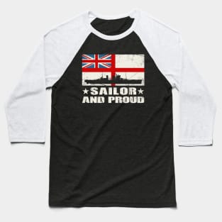 Sailor and Proud British Flag Design Baseball T-Shirt